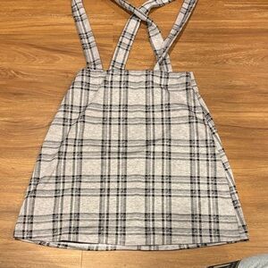 Plaid skirt with Cross Straps